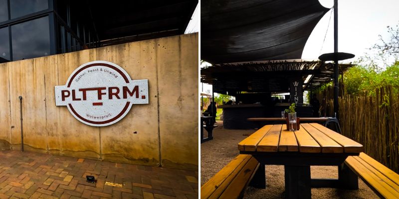 PLTFRM Restaurant entrance at the Wolwespruit Trail Park 