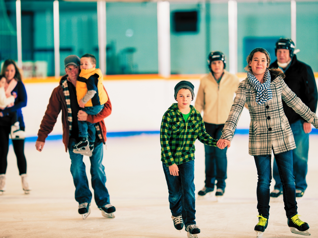 People ice skating