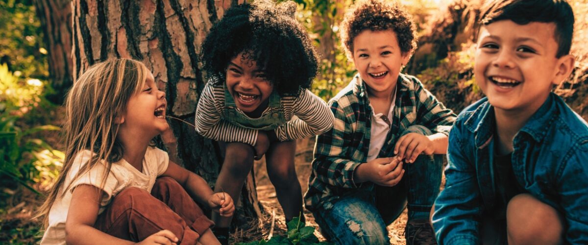 Kids playing outside as part of thing for kids to do during the holidays in Pretoria