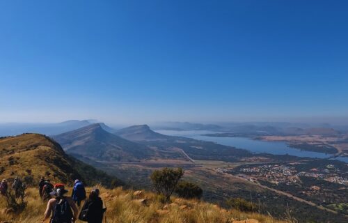 Looking towards Hartbeespoort Dam from the Nadia's Peak Hiking trail high point of view.