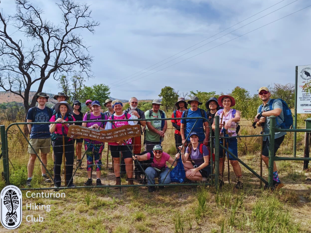 Main gate entrance to the Easterkloof hiking trail.
