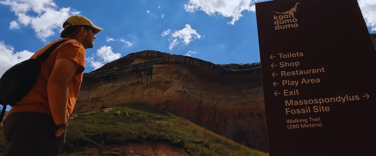 Outside the Kgodumodumo Dinosaur Interpretation Centre