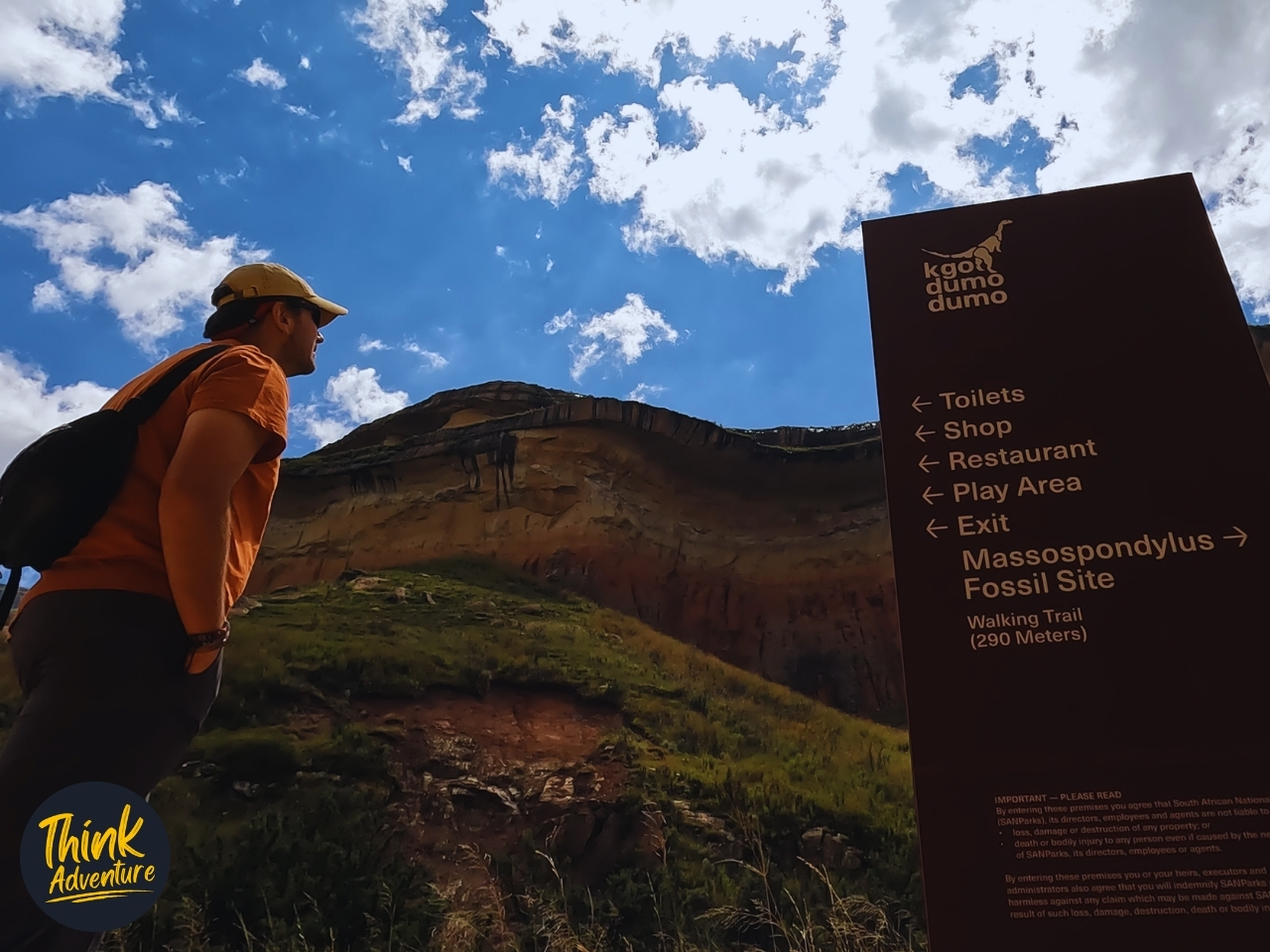 Outside the Kgodumodumo Dinosaur Interpretation Centre