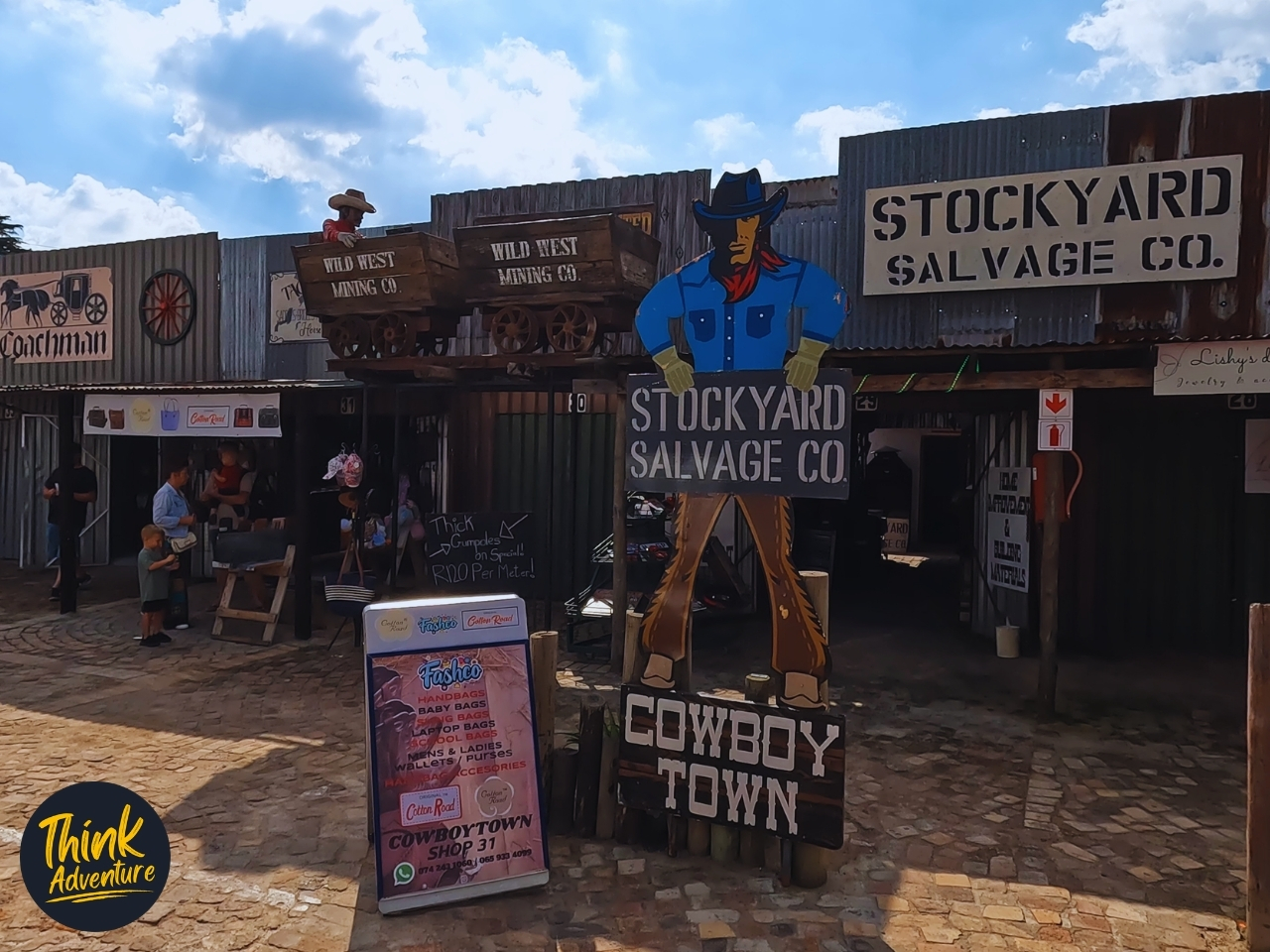 Sign of Stockyard Salvage Co in Cowboy Town