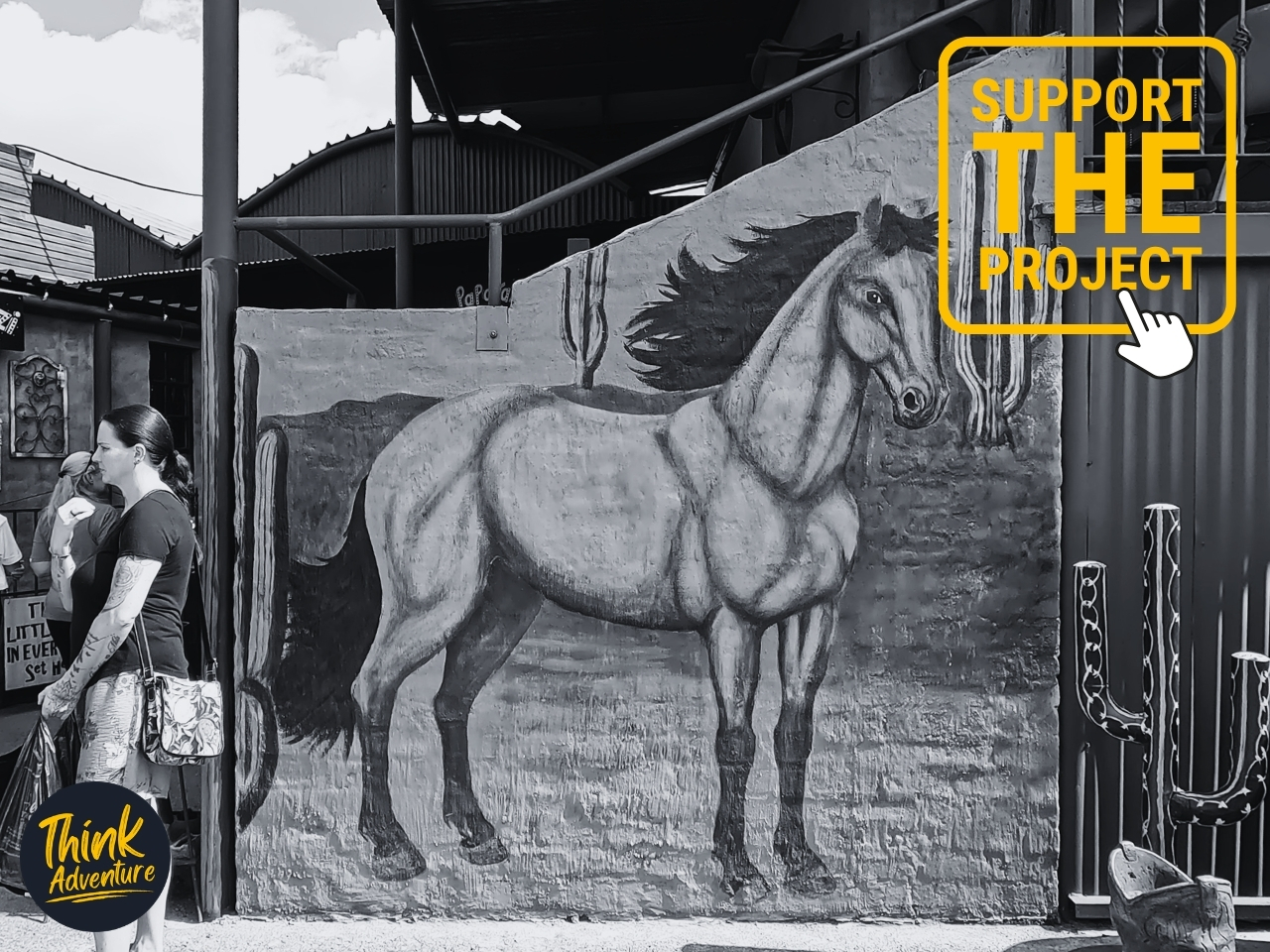 A horse mural at Cowboy Town in Krugersdorp