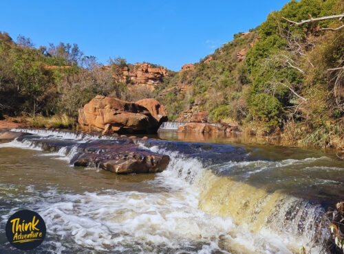 River crossing along the Muningi Gorge Hike, Adventure Zone, Cullinan