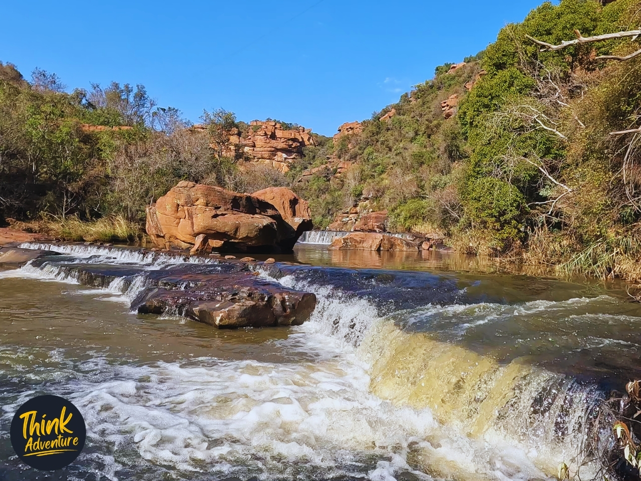 River crossing along the Muningi Gorge Hike, Adventure Zone, Cullinan