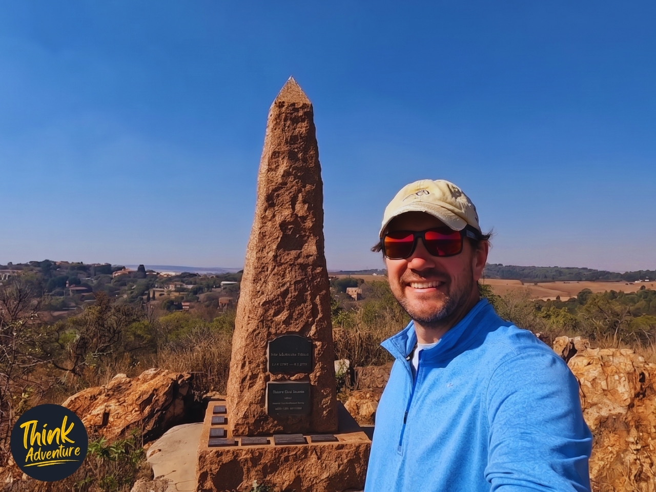 Granite obelisk High Point of View on The Oubaas Trail, Smuts House Museum