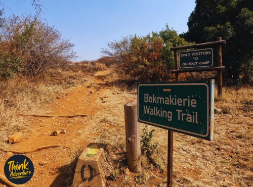 The start of the Bokmakierie Trail at the Suikerbosrand Nature Reserve