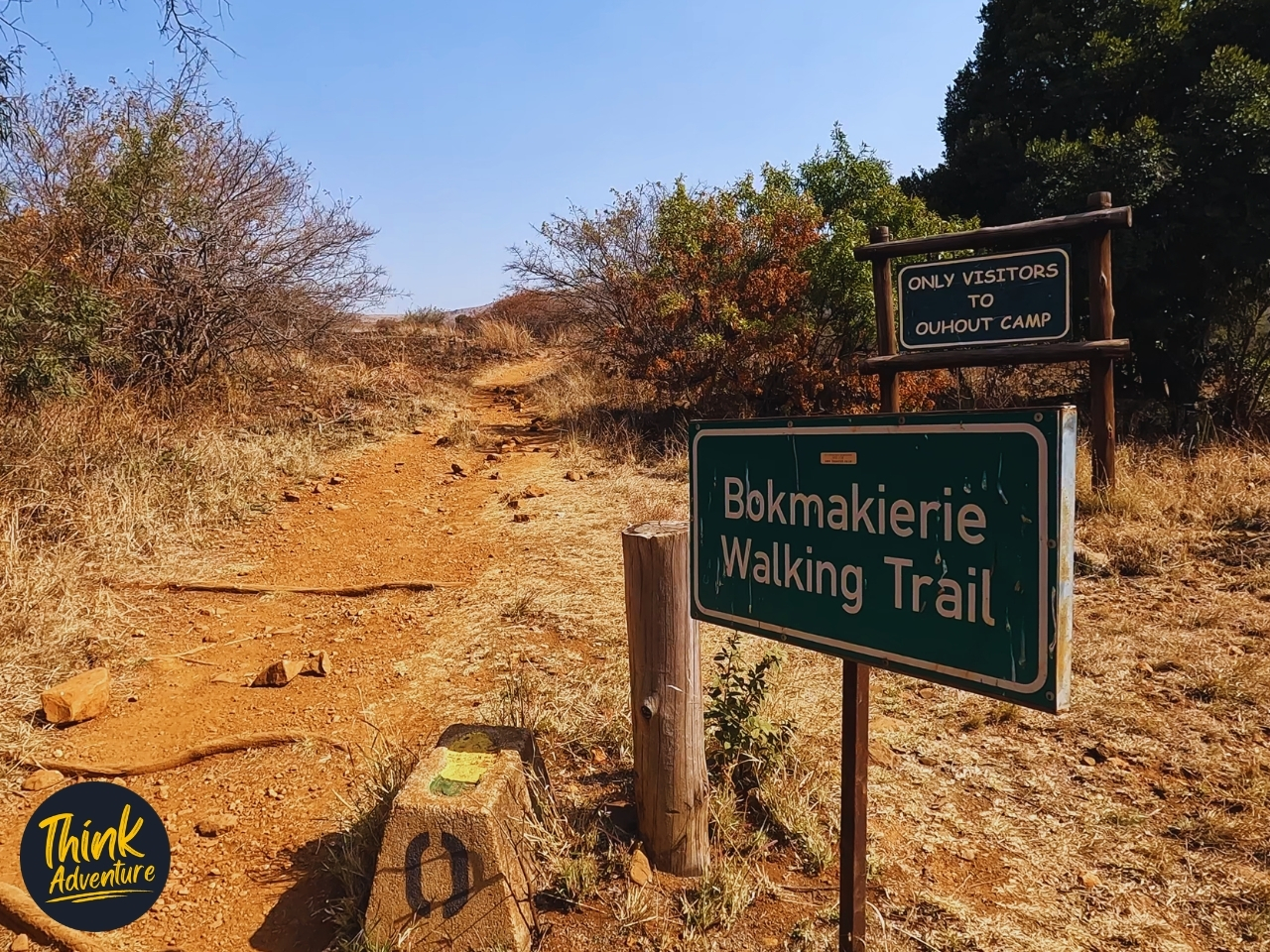 The start of the Bokmakierie Trail at the Suikerbosrand Nature Reserve