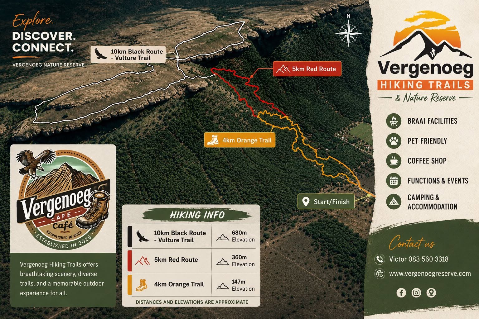 Vergenoeg Hiking Trails Map