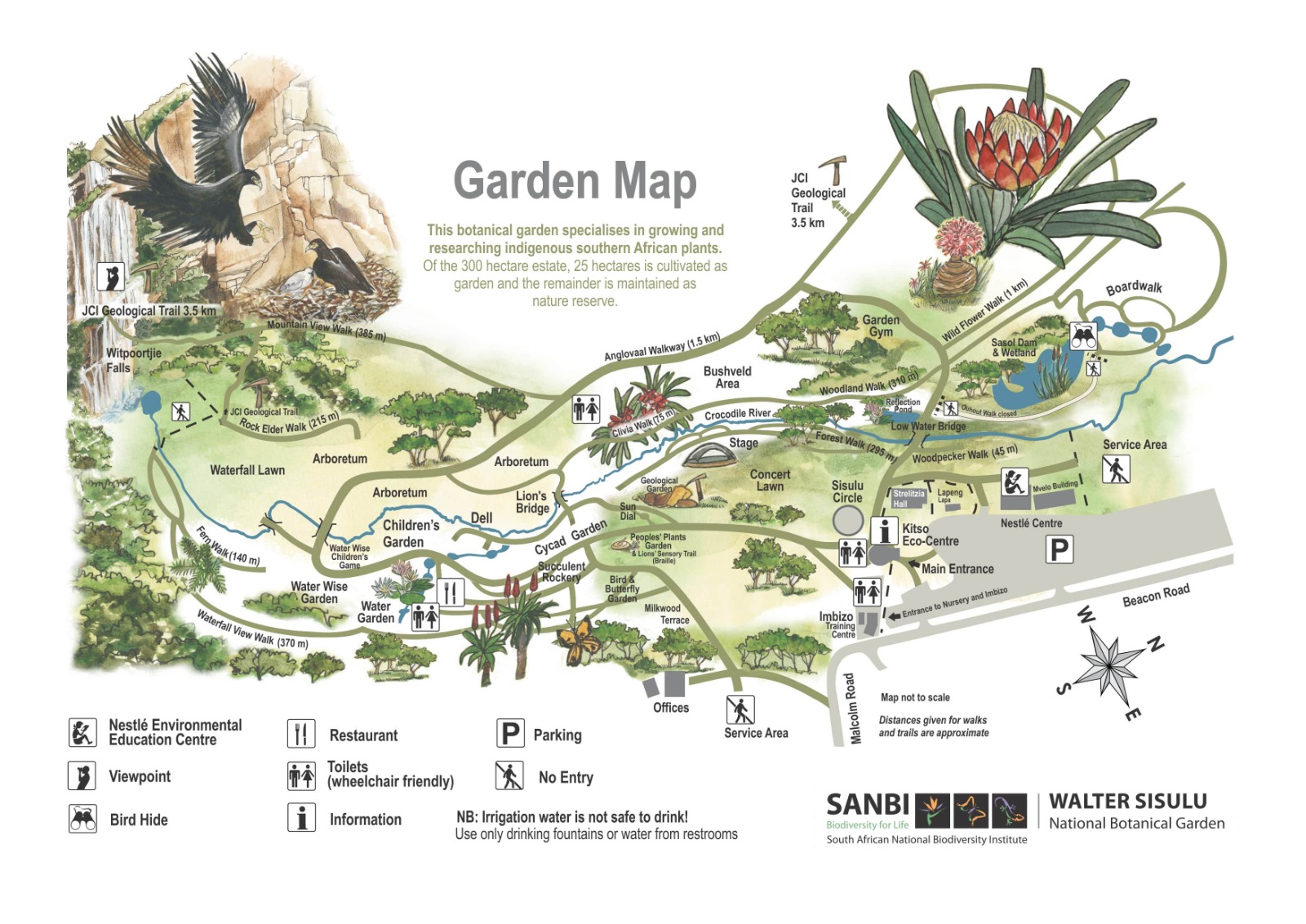 Walter Sisulu National Botanical Garden Map