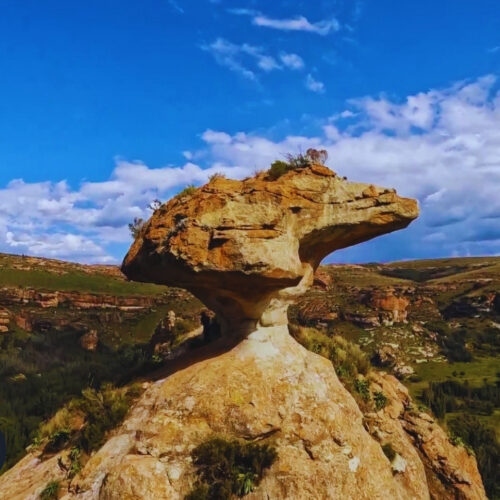 Mushroom Rock on St. Fort Farm on the Clarens Hiking Trails