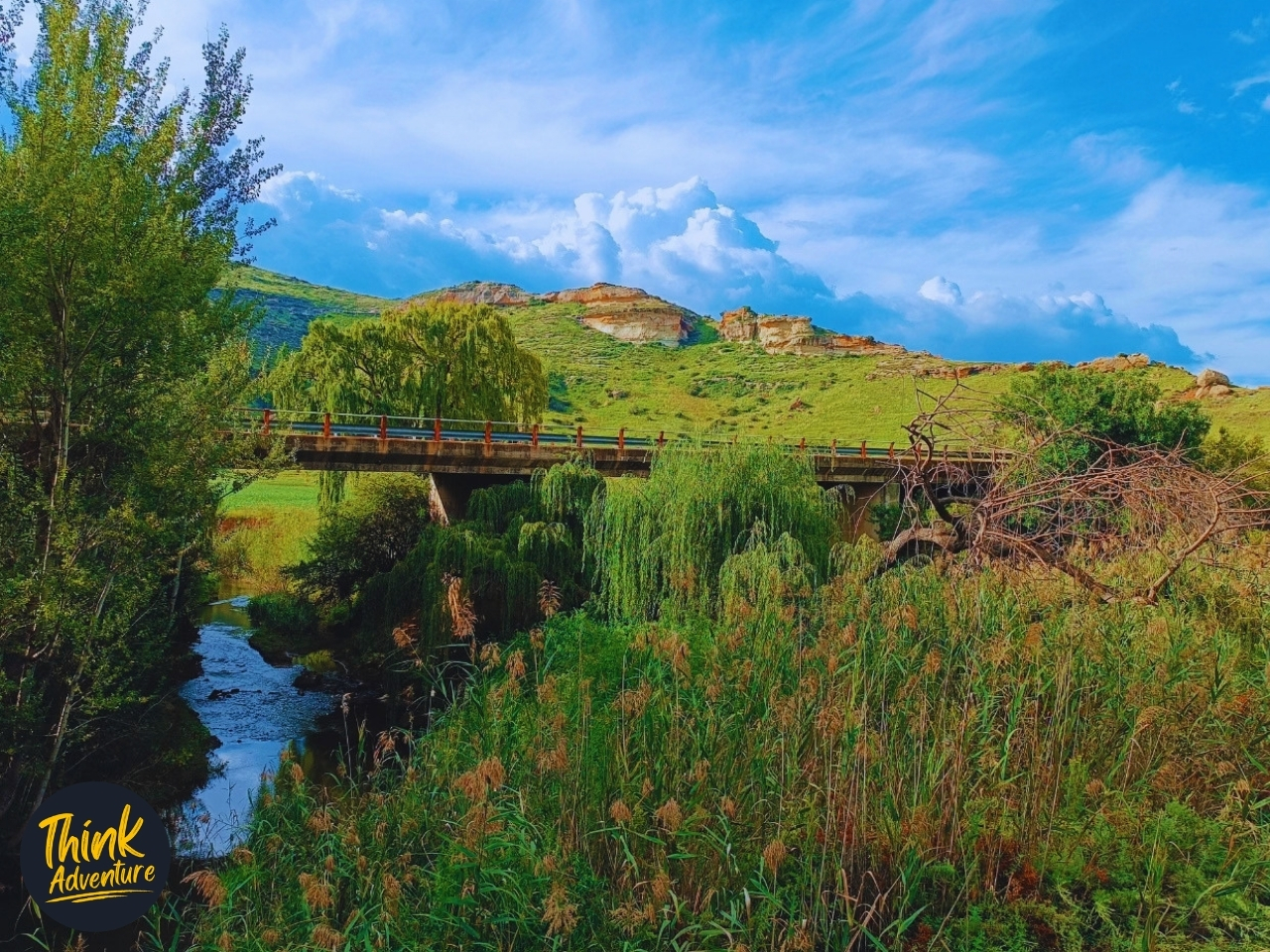On St. Fort Farm Looking Towards The Maluti Mountains on the Clarens Hiking Trails
